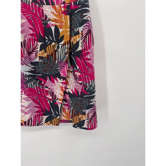 Banana Republic dress size 10 Tropical Palm Leaf Printed Silk Strapless - Picture 4 of 7